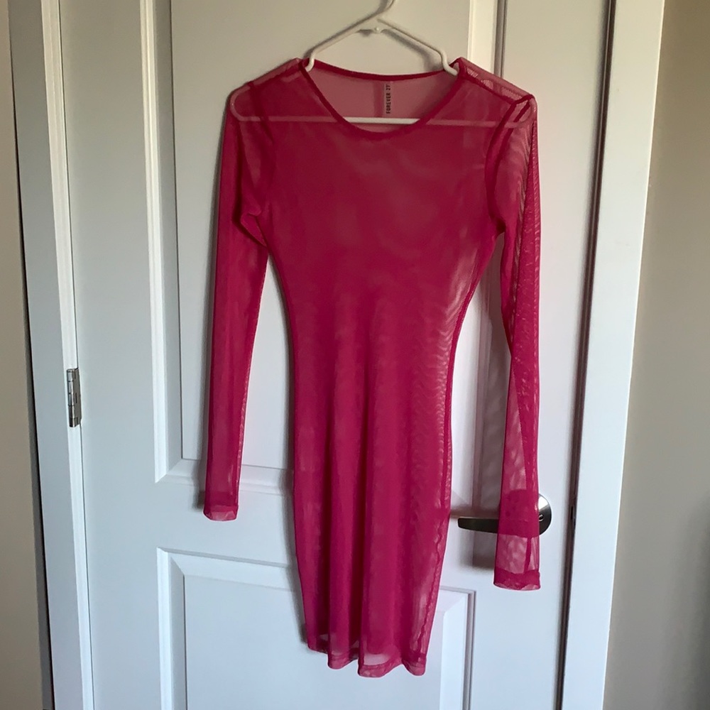 Pink Mesh Swim Cover